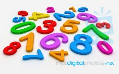 Numbers School Arithmetic Stock Image