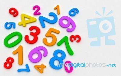 Numbers School Arithmetic Stock Image