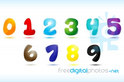 Numerical Text Stock Image