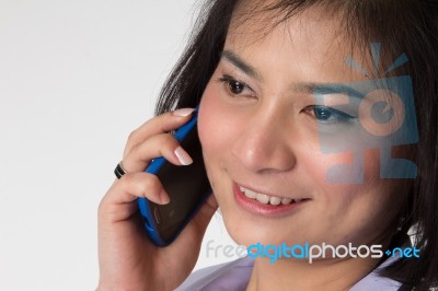 Nurse Talking On The Phone, Stock Photo