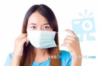 Nurse Wearing Mask Stock Photo