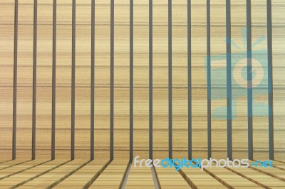 Oak Tone Wood Plank Wall And Floor Stock Image