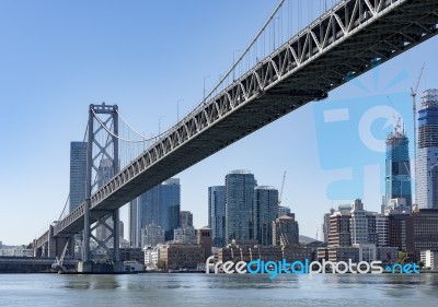 Oakland Bay Bridge Of San Francisco Stock Photo