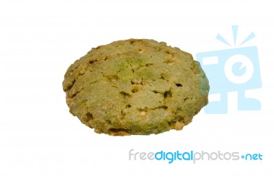 Oatmeal Cookies On White Background Clipping Path Stock Photo