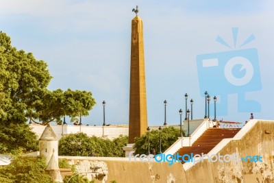 Obelisk Topped By A Rooster,  Symbol Of The French Nation In Pan… Stock Photo