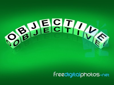 Objective Blocks Mean Goals Targets And Objectives Stock Image