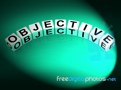 Objective Dice Mean Goals Targets And Objectives Stock Image