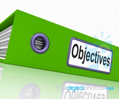 Objectives File Means Correspondence Business And Intent Stock Image