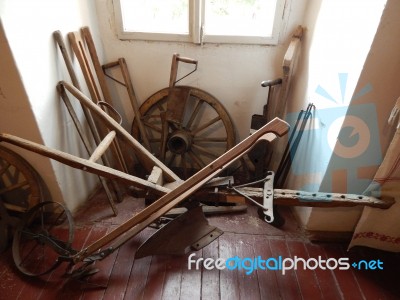 Objects Of Ancient Use, Retro Instruments  Stock Photo