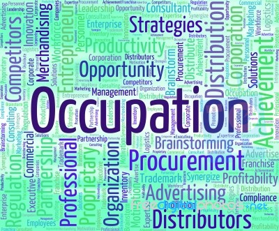 Occupation Word Shows Line Of Work And Career Stock Image