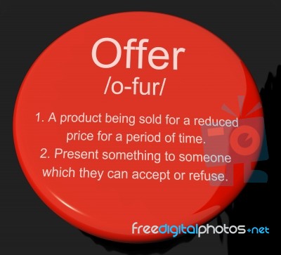 Offer Definition Button Stock Image