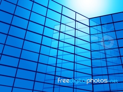 Office Building Shows Blank Space And Backgrounds Stock Image