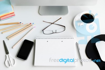 Office Desk Stock Photo