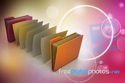 Office Folder With Documents Stock Image