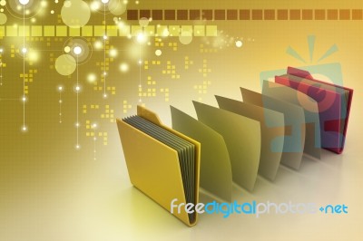 Office Folder With Documents Stock Image