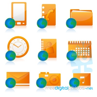 Office Icon Set Stock Image