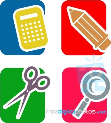 Office Icons Stock Image