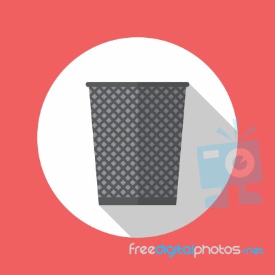 Office Trash Recycle Bin Stock Image