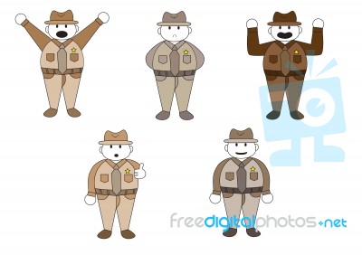 Officer Cartoon Character Stock Image