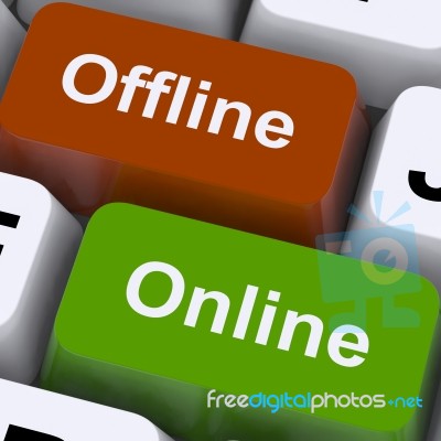 Offline Online Keys Stock Image