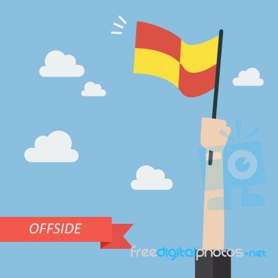 Offside Trap Of Soccer Stock Image