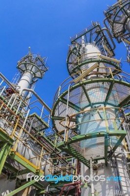 Oil And Chemical Factory Stock Photo