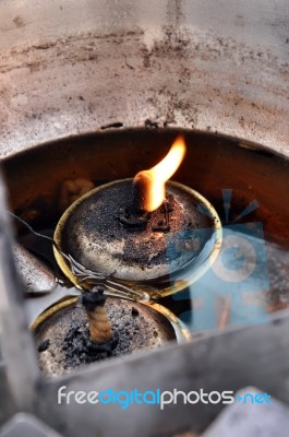 Oil Lamp Stock Photo