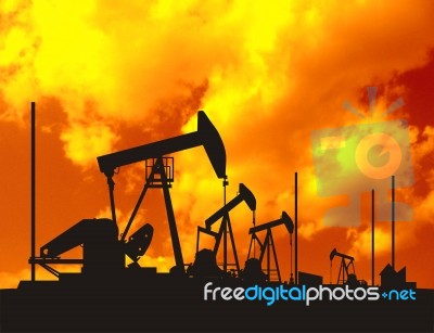 Oil Production Stock Image