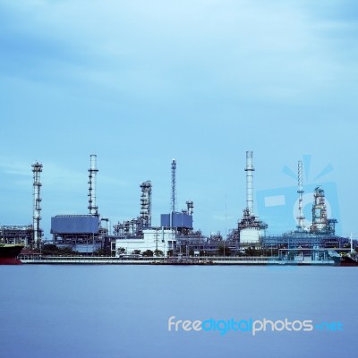 Oil Refinery Stock Photo