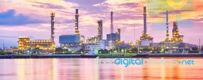 Oil Refinery Stock Photo