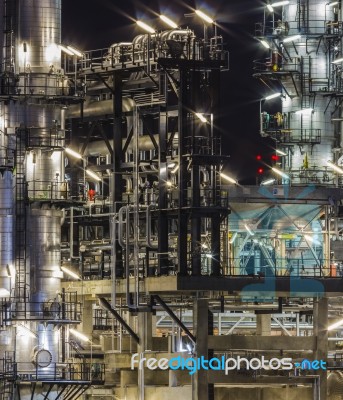 Oil Refinery Industry Stock Photo