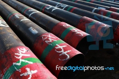 Oil Well Casing Stock Photo