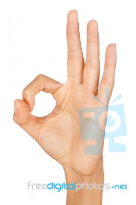 OK Sign, Hand Gesture Stock Photo