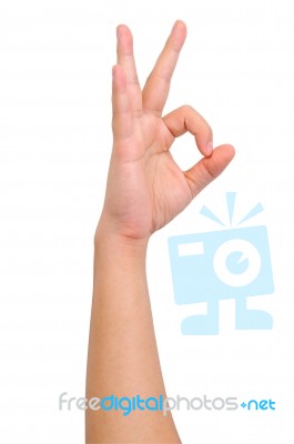 Okay Hand Sign Stock Photo