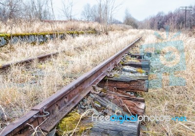 Old Abandoned Railroad Stock Photo