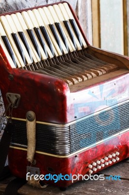 Old Accordion Stock Photo