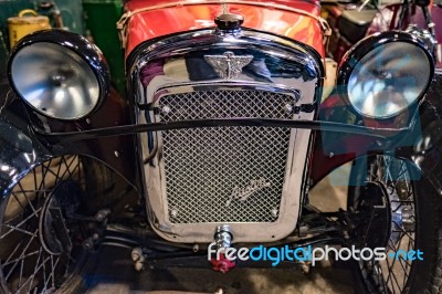 Old Austin Car In The Motor Museum At Bourton-on-the-water Stock Photo