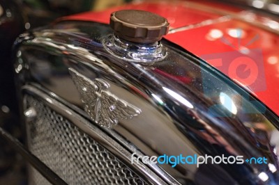 Old Austin Car In The Motor Museum At Bourton-on-the-water Stock Photo