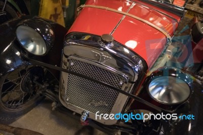 Old Austin Car In The Motor Museum At Bourton-on-the-water Stock Photo