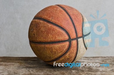 Old Basketball Stock Photo