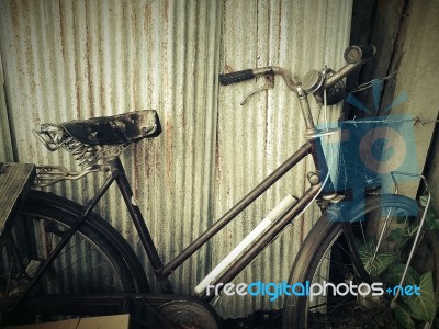 Old Bicycle Stock Photo