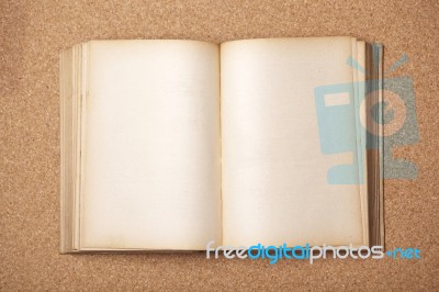 Old blank note Book Stock Photo