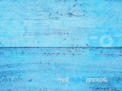 Old Blue Painted Timber Wood Texture Stock Photo