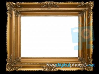 Old Brown Picture Frame Stock Photo