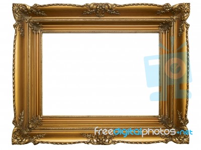 Old Brown Picture Frame Stock Photo