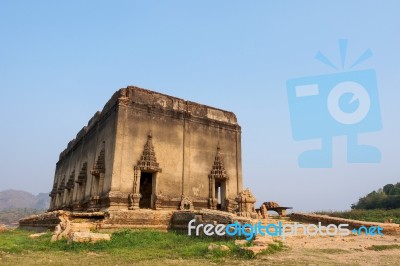 Old Buddha In Ancient Temple, Stock Photo