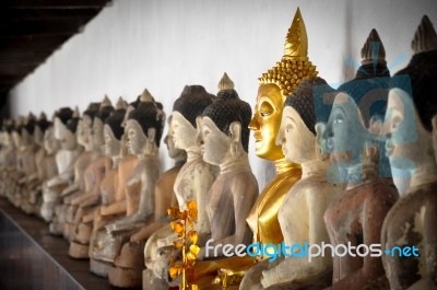 Old Buddha Statue In Buddha Temple Phayao ,thailand Stock Photo