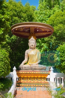 Old Buddha Statue In Temple Phayao ,thailand Stock Photo