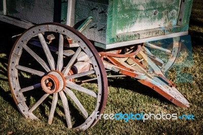 Old Cart Long Since Abandoned In Utah Stock Photo