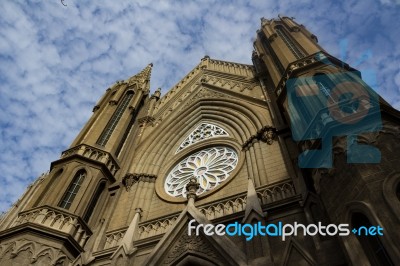 Old Church With Sky In The Background Stock Photo